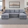 Moscow U Shape Sofabed in Grey