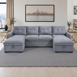Moscow U Shape Sofabed in Grey