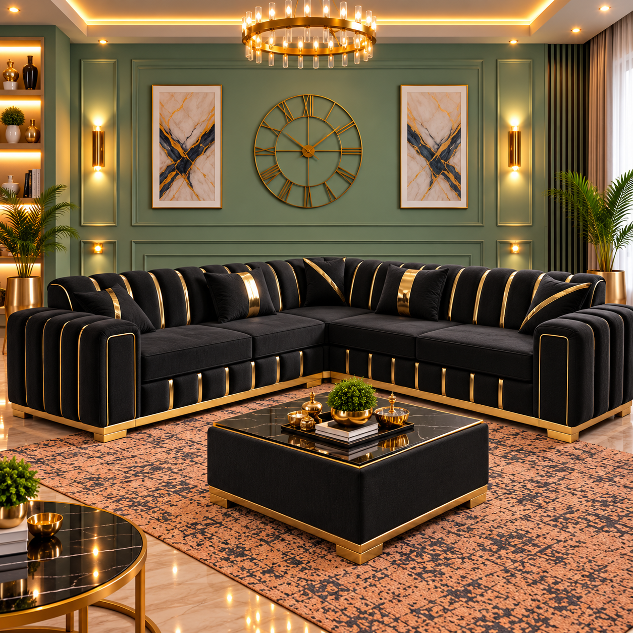 Willow Slumber Corner Sofa In Plush Velvet Fabric