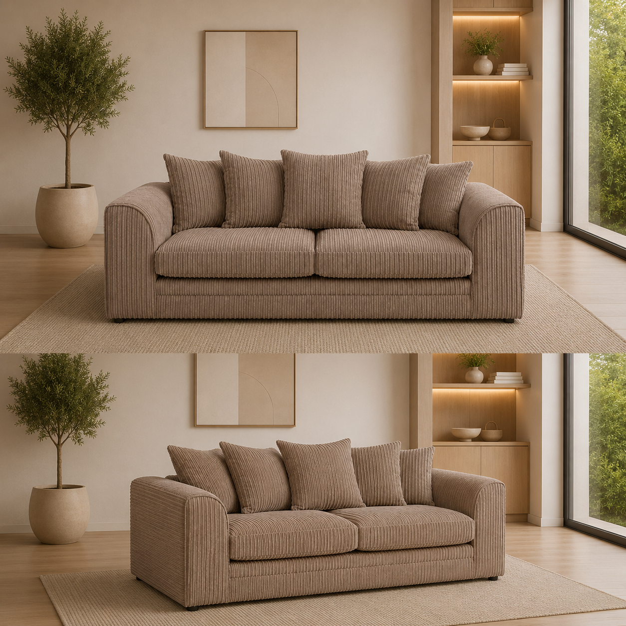 Exclusive Jumbo Cord 3 Plus 2 Sofa