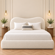 Corpus Oval Upholstered Bed Frame With Curved Headboard