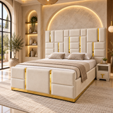 Crestovia Gilded Art Deco Bed Frame