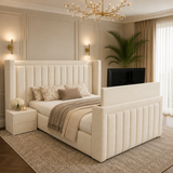 Amal TV Bed Frame With Wide Headboard