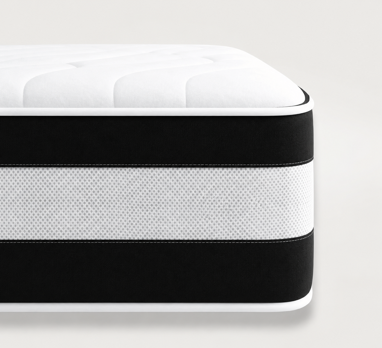 LUXE 3D Border Hybrid Mattress Orthopaedic Design with Memory Foam and Springs