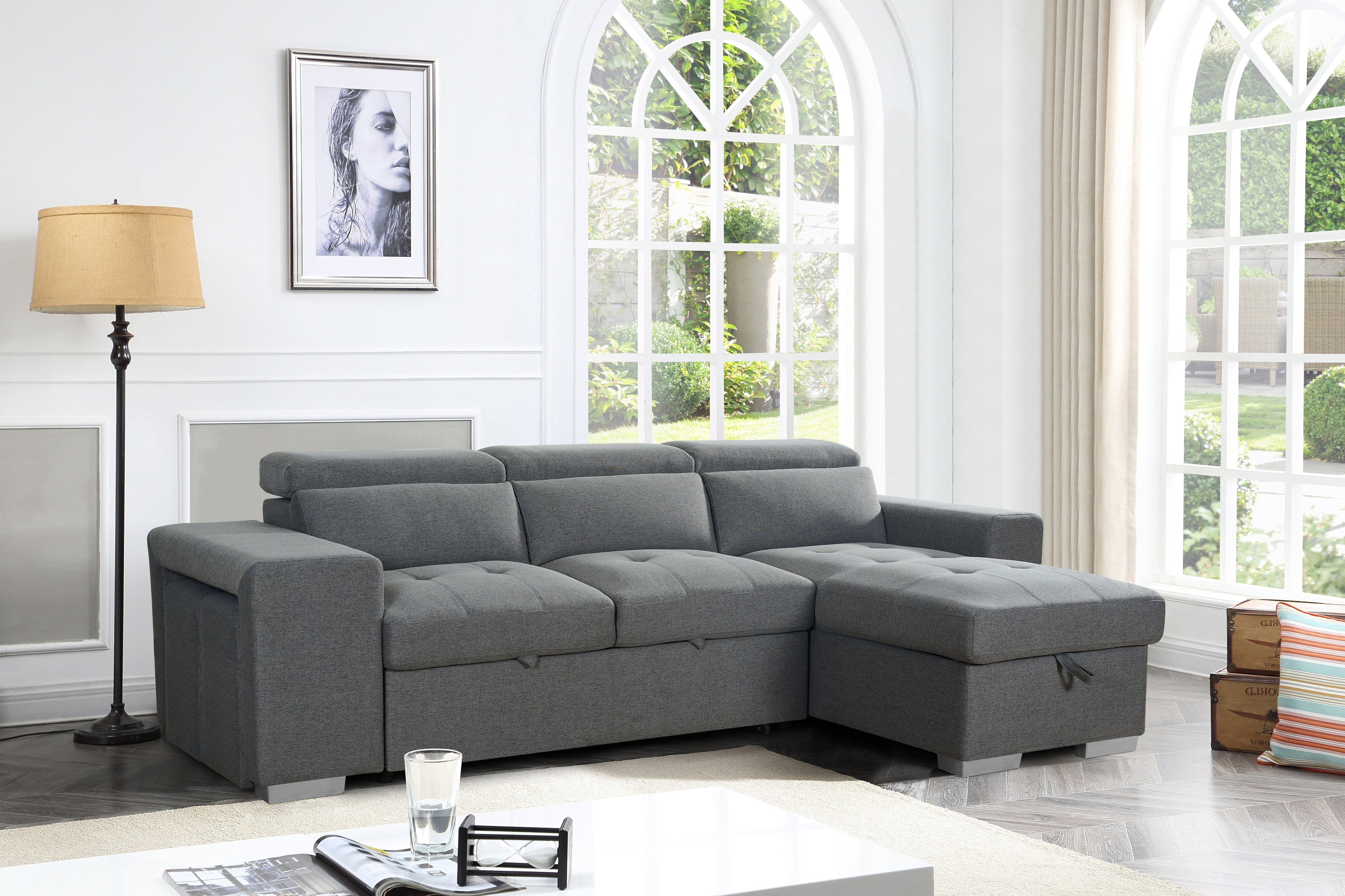 Artemis Universal Corner Sofabed In Grey