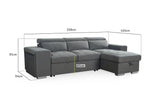 Artemis Universal Corner Sofabed In Grey