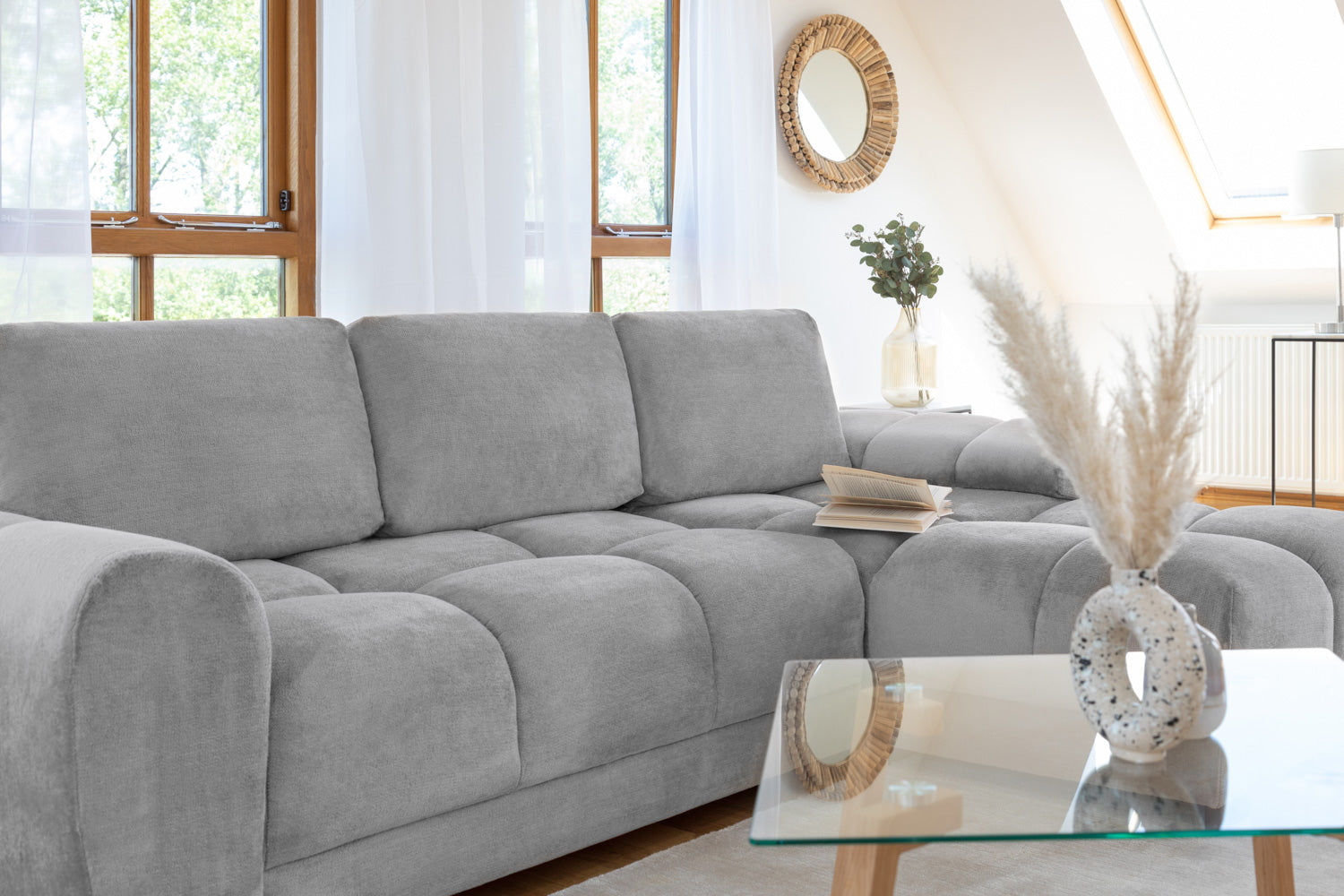 Azzuro Universal Corner Sofabed in Grey