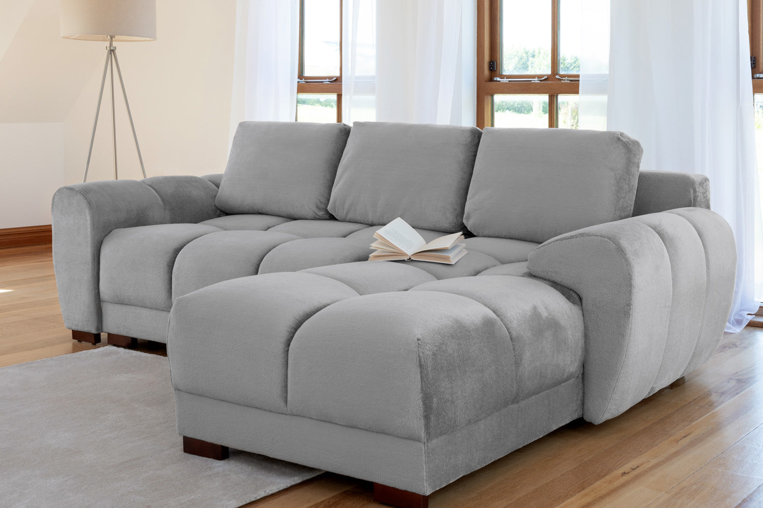 Azzuro Universal Corner Sofabed in Grey
