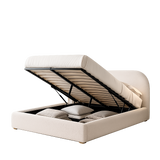 Corpus Oval Upholstered Bed Frame With Curved Headboard