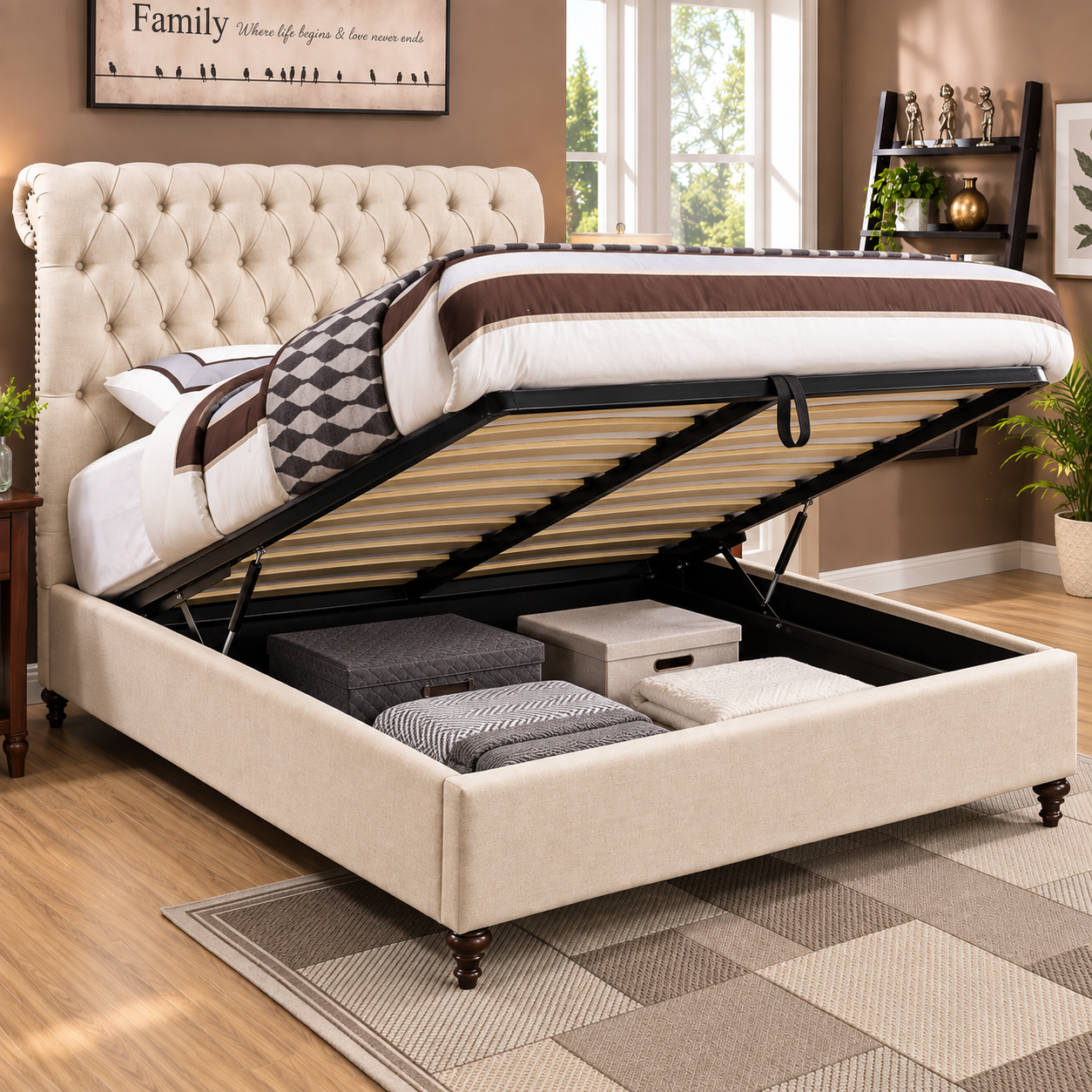 Harrison Sleigh Bed Frame