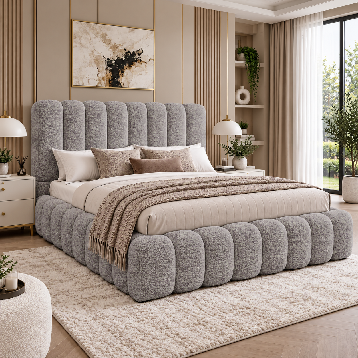Lorenzo Fluted Bubble Bed Frame