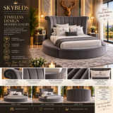 Cavello Prestige Round Luxury Vertical Panel Upholstered Bed Frame