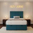 bed in teal