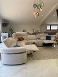 Bicester Electric Recliner Modular Large Corner Sofa In Beige