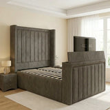 Meo Winged Panel TV Bed Frame