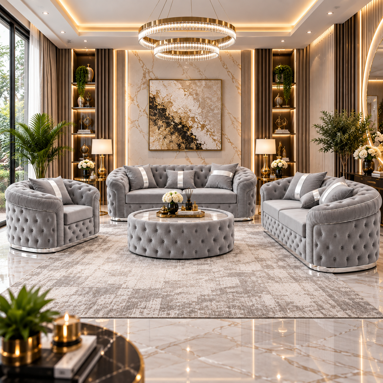 Mirello Royale 3 & 2 Seater Sofa Set with Coffee Table