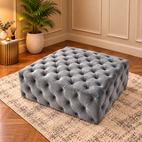 Extra Large Handmade Chesterfield Upholstered Coffee Table Footstool