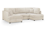 Carnaby U Shape Boucle Corner Sofa In Beige