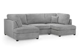 Carnaby U Shape Boucle Corner Sofa in Grey