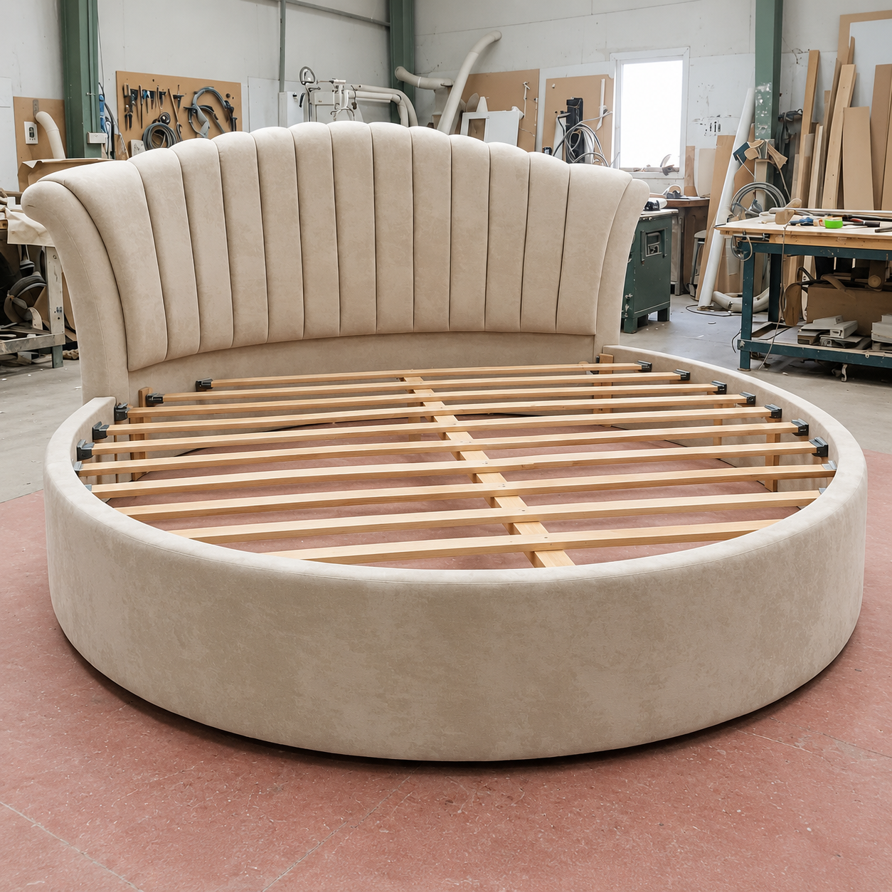 Seraphina Scalloped Round Plush Bed