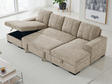 Coso U Shaped Sofa Bed in Beige