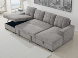 Como U Shape Corner Sofa Bed in Grey