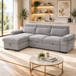 Hudson Universal Corner Sofabed In Grey