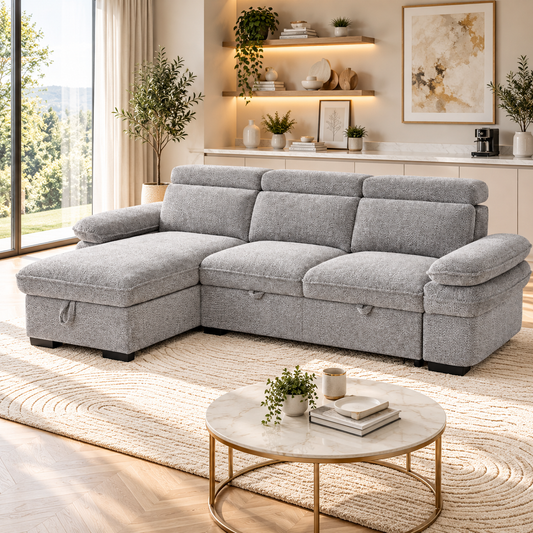 Hudson Universal Corner Sofabed In Grey