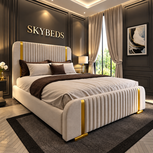Savy Linestyle Upholstered Bed Frame