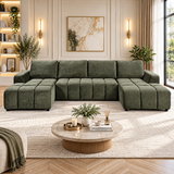 Luxury Shanghai U Shape Sofabed in Green