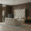 Vectra Winged Diagonal Panel TV Bed Frame