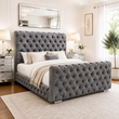 Spanish Chesterfield Sleigh Bed Frame