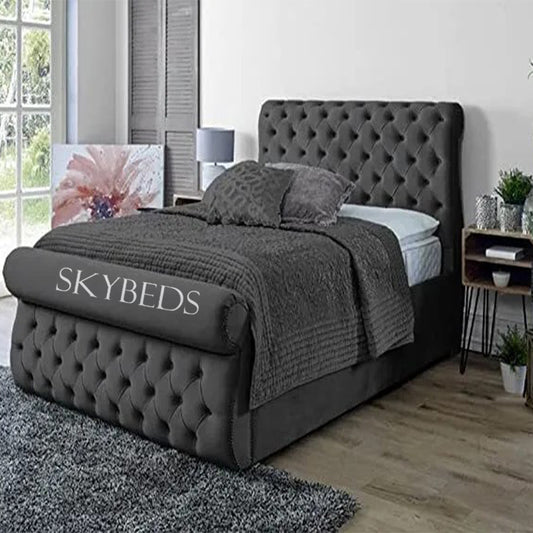 Estonia Sleigh Bed Frame with Storage