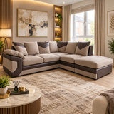 Fairview Lounge L-Shaped Sofa In Jumbo Fabric
