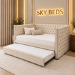 Brustol Upholstered Guest Room Single Trundle Sofabed