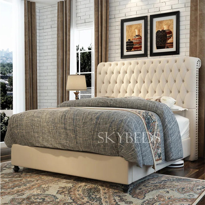 Estonia Sleigh Bed Frame with Storage – Sky Beds