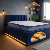 Mannor Modern Bed Frame with Built-In Dog Bed