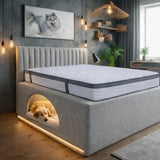 Mannor Modern Bed Frame with Built-In Dog Bed