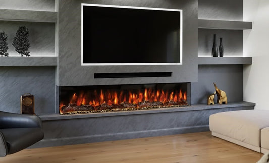 Modern Evolution Fires Spectrum Slimline 82 Inch Media Wall Electric Fire