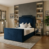 Darson Luxury TV Bed Frame With Curved Headboad