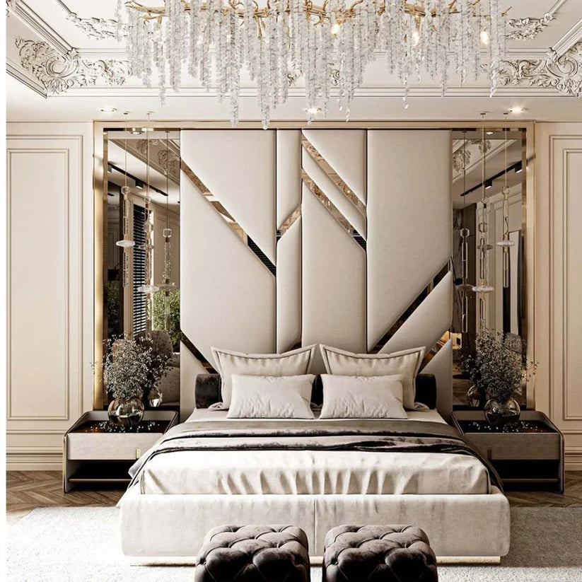 Emara Art Deco Mirror Bed Frame