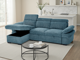 Hudson Universal Corner Sofabed In Blue