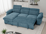 Hudson Universal Corner Sofabed In Blue