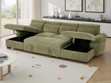 Hudson U Shape Corner Sofabed in Green