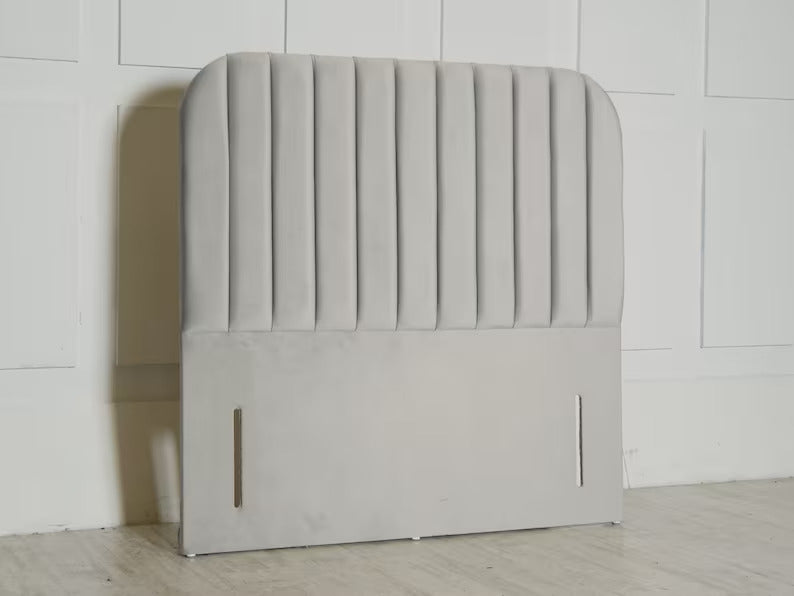 Oasis Luxury Panel Floor Standing Headboard In Plush Velvet Fabric