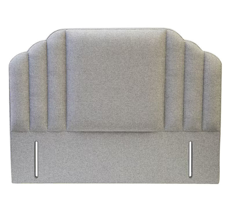 Sandstone Luxury Art Deco Floor Standing Headboard In Plush Velvet Fabric