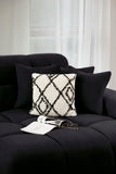 Jacob Left Hand Facing Corner Sofa In Black