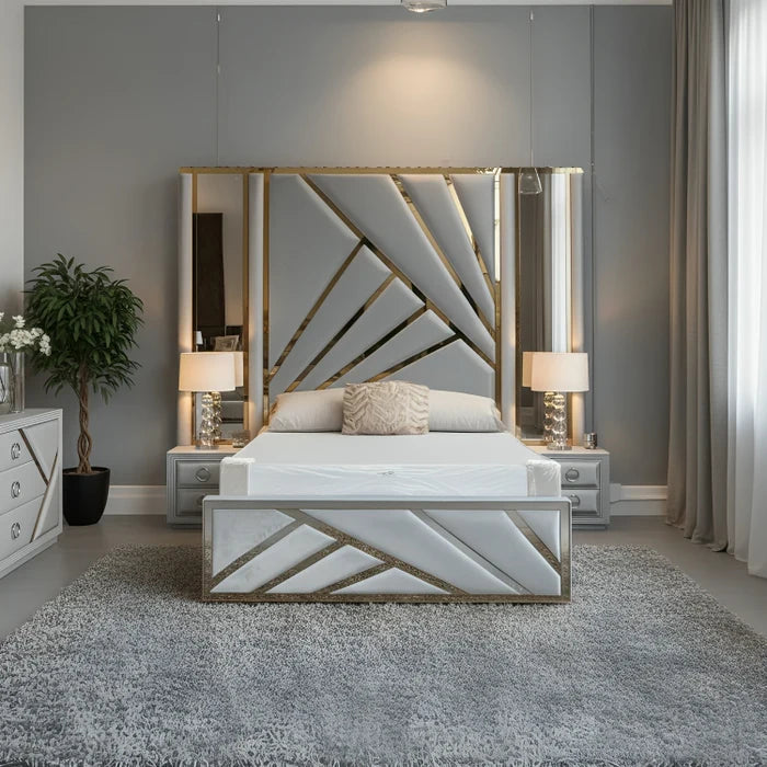 Santro Art Deoc Bed Frame With Side Mirrors