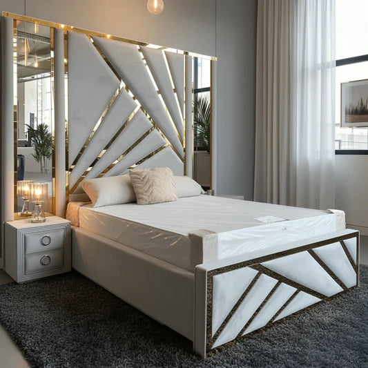 Santro Art Deoc Bed Frame With Side Mirrors