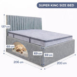 Mannor Modern Bed Frame with Built-In Dog Bed